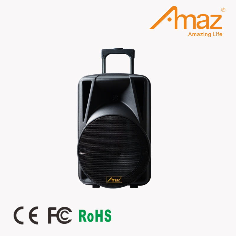 Amaz AL1232C Multifunctional Trolley Speaker With Two Mics