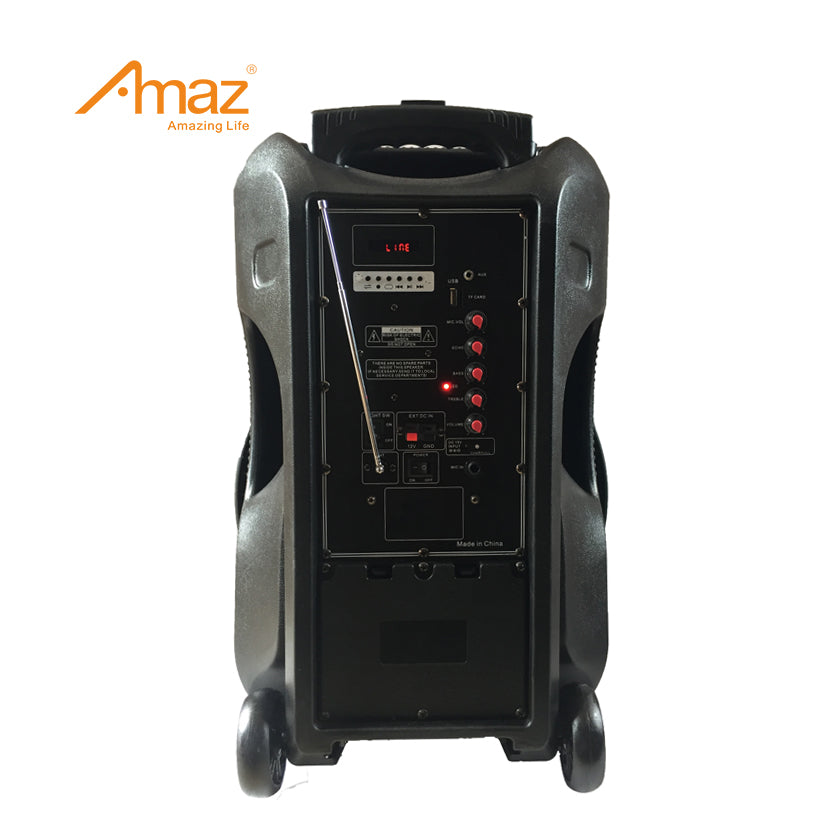 Amaz AL1234C Big Woofer Speaker long Working Time With Two Mics