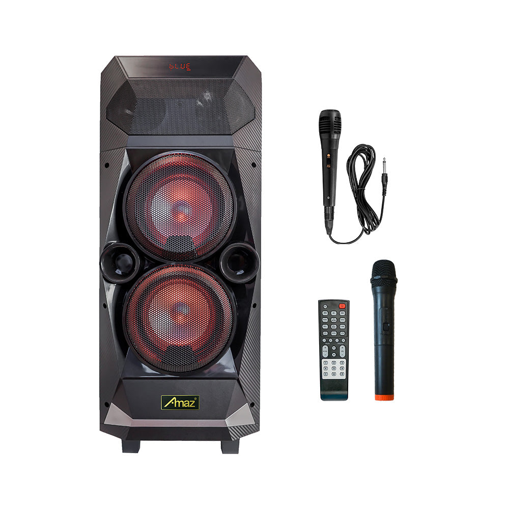 Amaz AL9906 Trolley Speakers Double Bass DJ Party Speaker