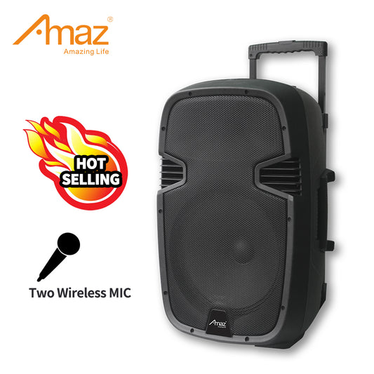 Amaz AL0804C In Stock LED Light Speaker Bluetooth Trolley Speaker